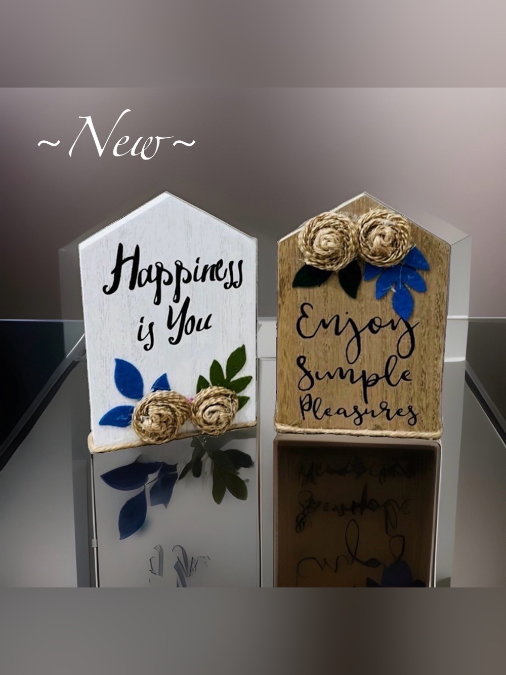 2pcs Inspirational Art ~  Shelf  Accent~  2 Pieces ~New~